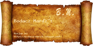 Bodacz Marót névjegykártya